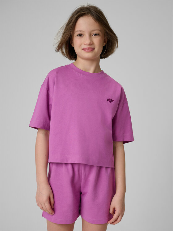 4F 4F T-Shirt JELLIFICATION Fioletowy Loose Fit