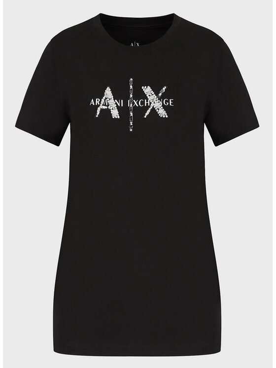 Armani Exchange Armani Exchange Tričko 3RYTBQ YJG3Z 1200 Čierna Slim Fit