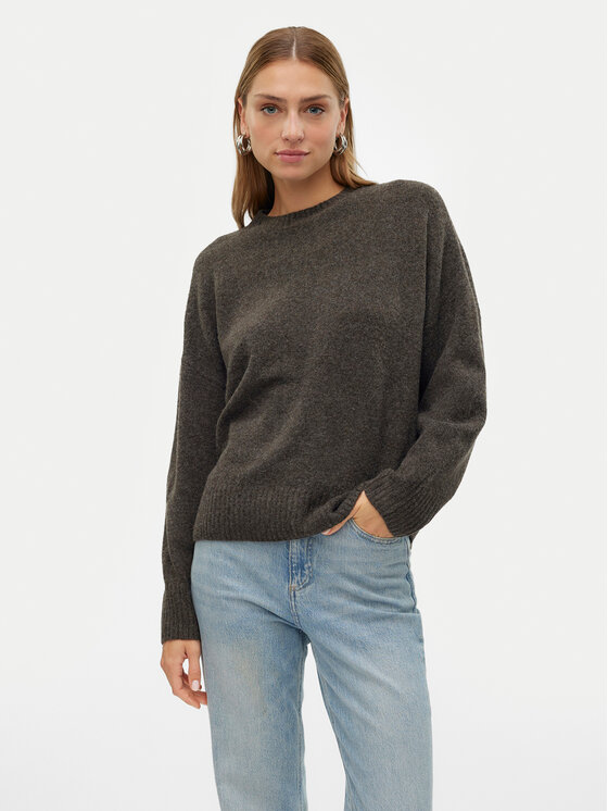 Vero Moda Πουλόβερ Boom 10320463 Καφέ Loose Fit