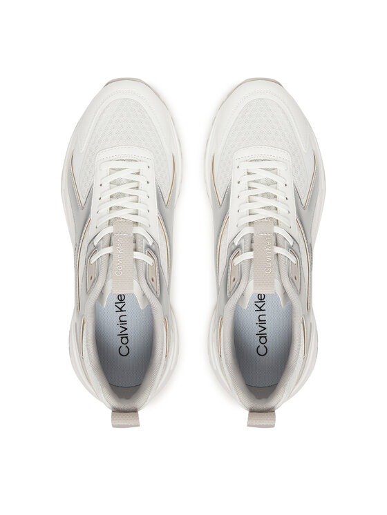 Calvin Klein Calvin Klein Sneakersy Hike Run Ckstripe Mesh Met HW0HW03140 Biały