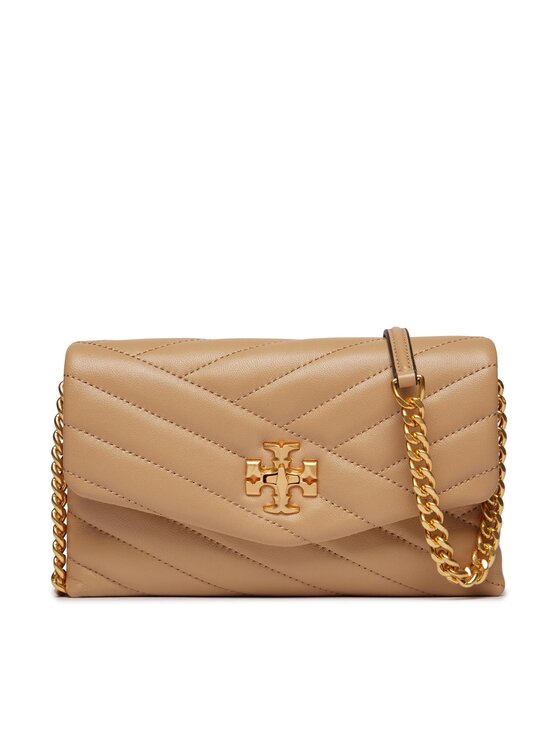 Tory Burch Tory Burch Kabelka Kira Chevron Chain Wallet 90343 Béžová