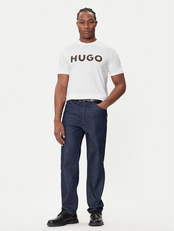 HUGO HUGO Tričko Dulivio 50542737 Écru Regular Fit