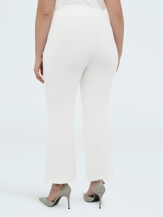 Fiorella Rubino Fiorella Rubino Pantaloni di tessuto P626L002327N011 Bianco Flare Fit