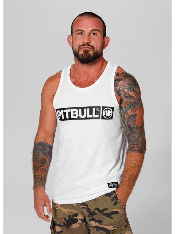 PITBULL PITBULL Tank top Tank Biały Regular Fit