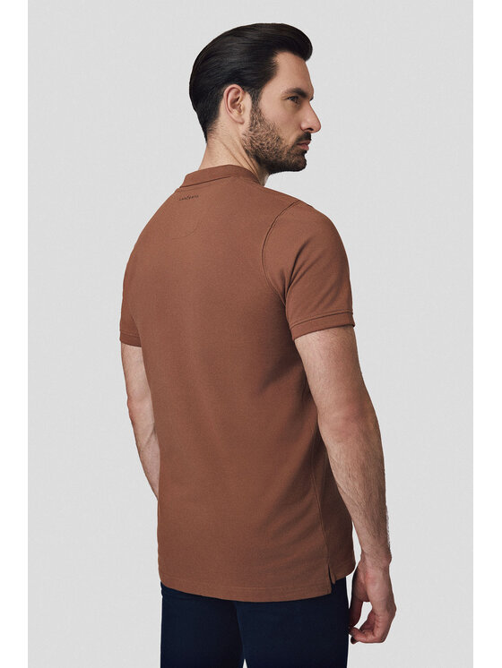 Lancerto Lancerto Polo Cassian PO073125000008 Beżowy Regular Fit