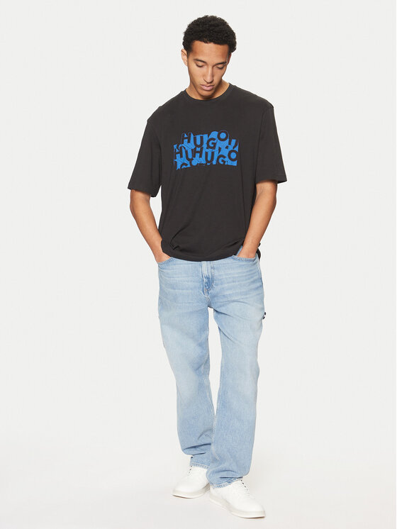 HUGO HUGO T-shirt Nafralo 50533528 Crna Regular Fit