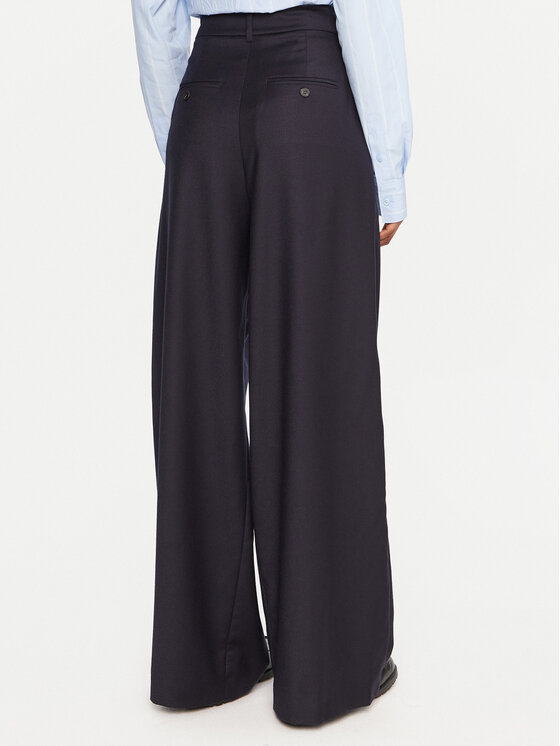 Weekend Max Mara Weekend Max Mara Szövet nadrág Globale 2525136162 Sötétkék Wide Leg