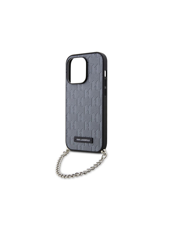 KARL LAGERFELD KARL LAGERFELD Etui na telefon Monogram Chain Srebrny