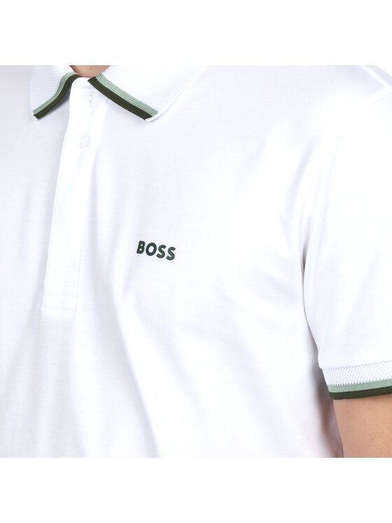 BOSS BOSS Polo 50538185-100 Biały Regular Fit