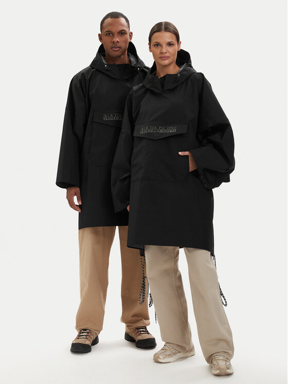 Napapijri Napapijri Neperšlampanti striukė A-Raincape L NP0A4H4D9411 Juoda Oversize