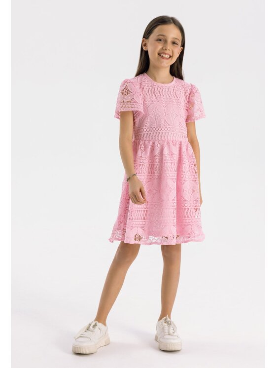 MINOTI Sukienka elegancka, rozmiar 122/128, Różowa, 22party43