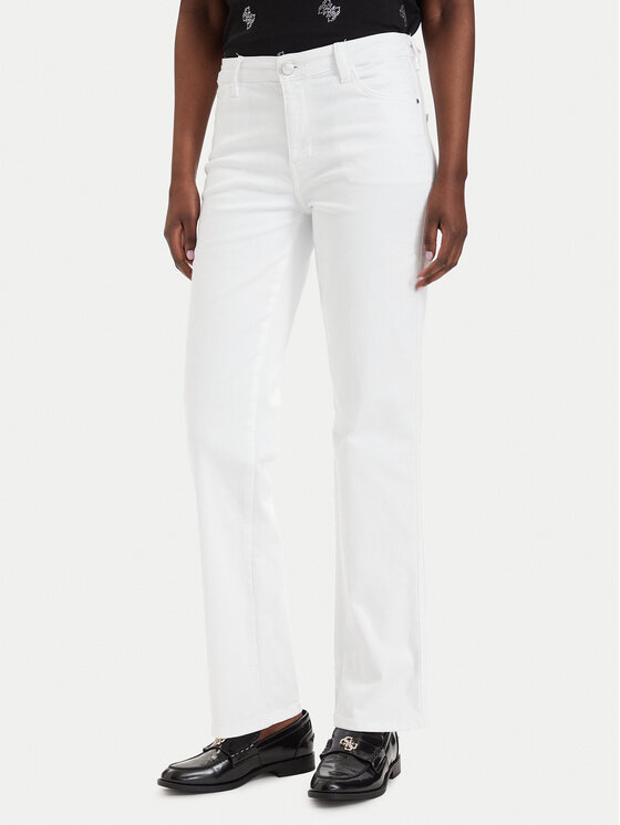 Guess Guess Jeansy W6GA15 D0705 Bílá Straight Fit
