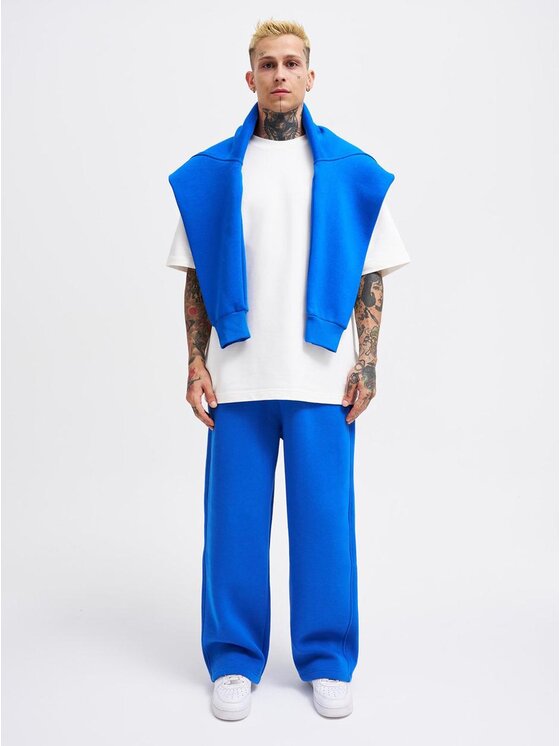 Machinist Machinist Spodnie dresowe Spodnie Dresowe Super Baggy Męskie Niebieskie Machinist Basic S Niebieski Baggy Fit