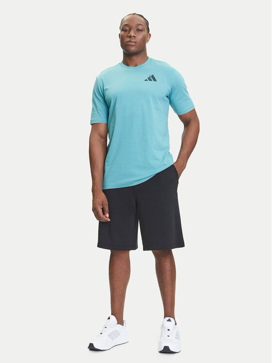 adidas adidas T-Shirt Yay Sports Verbiage Graphic JY1830 Τυρκουάζ Regular Fit