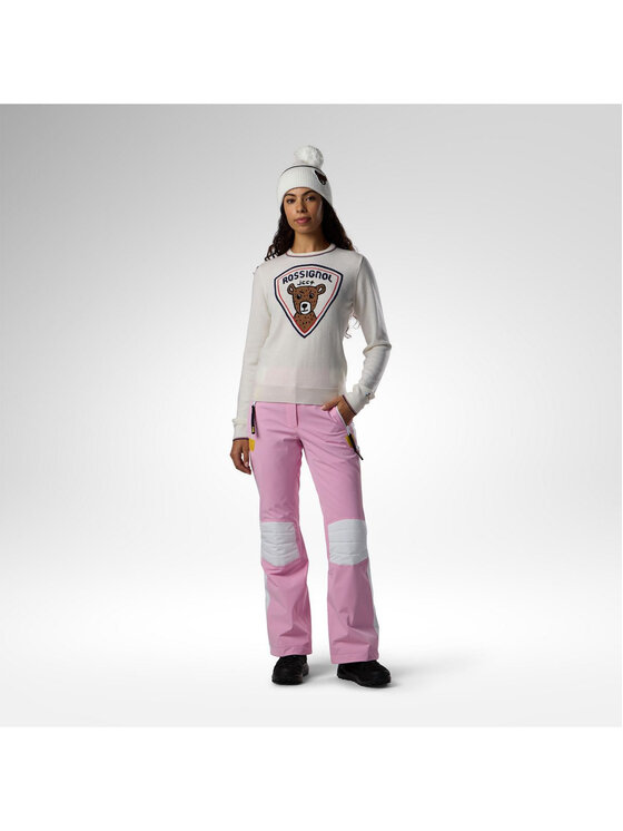 Rossignol Rossignol Sweter W Jcc Crew Sweater Biały Slim Fit