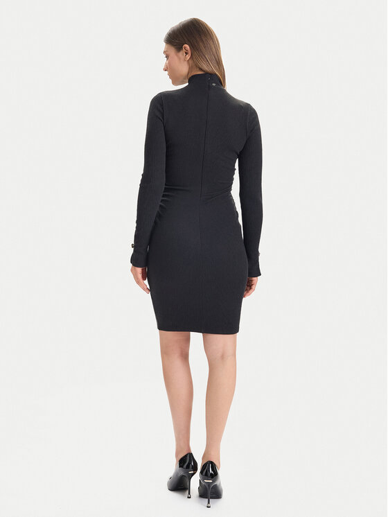 Guess Guess Koktejlové šaty W5BK30 K0602 Černá Regular Fit