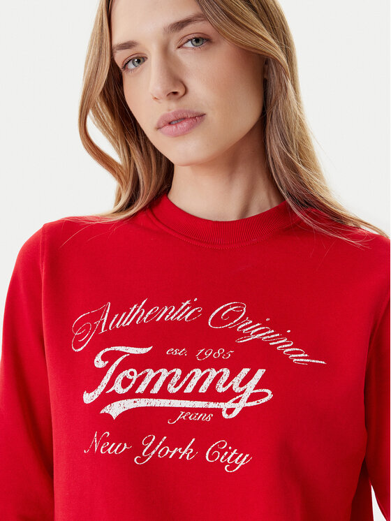 Tommy Jeans Tommy Jeans Felpa Essential DW0DW20942 Rosso Regular Fit