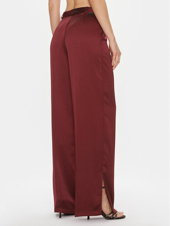 HUGO Hugo Hlače iz tkanine Haroti-1 50498428 Bordo rdeča Regular Fit