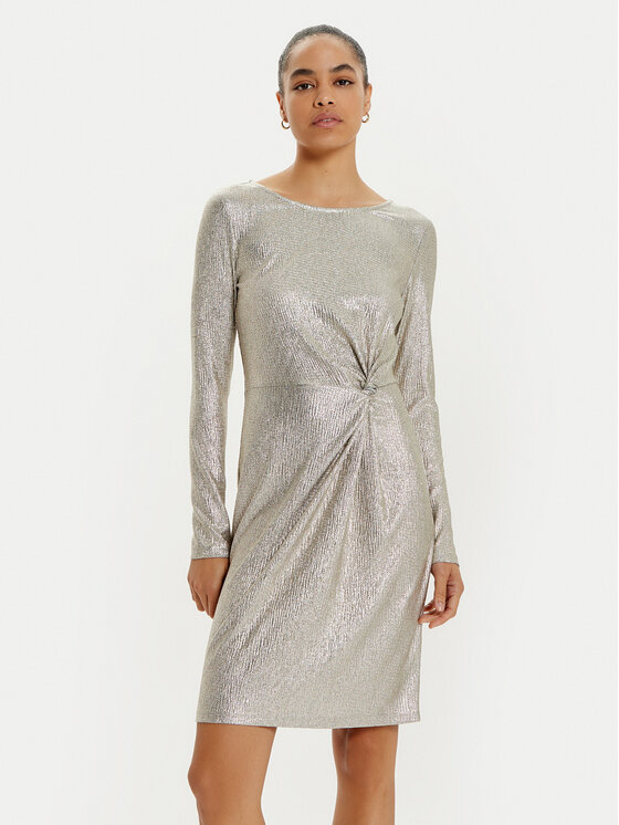 OUI OUI Rochie cocktail 88935 Auriu Slim Fit