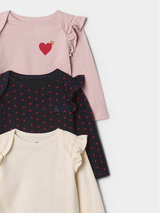 Gap Gap Set od 3 bodija 601102-01 Šarena Regular Fit