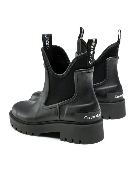 Calvin Klein Jeans Calvin Klein Jeans Cizme de cauciuc Mid Rainboot Chelsea YW0YW01034 Negru