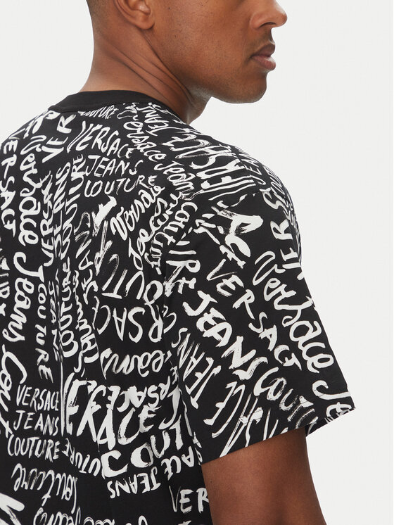 Versace Jeans Couture Versace Jeans Couture T-Shirt 78GAH6R0 Czarny Regular Fit