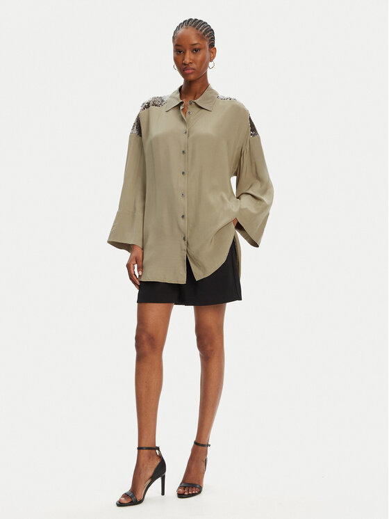 ACCESS FASHION ACCESS FASHION Košulja 53-7027-437 Zelena Loose Fit