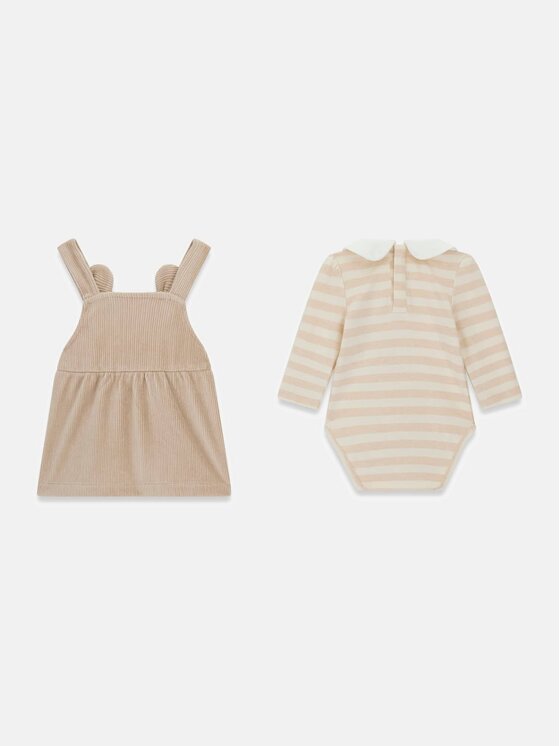 Guess Kids Guess Kids Sukienka codzienna 185307 Beżowy Classic Fit