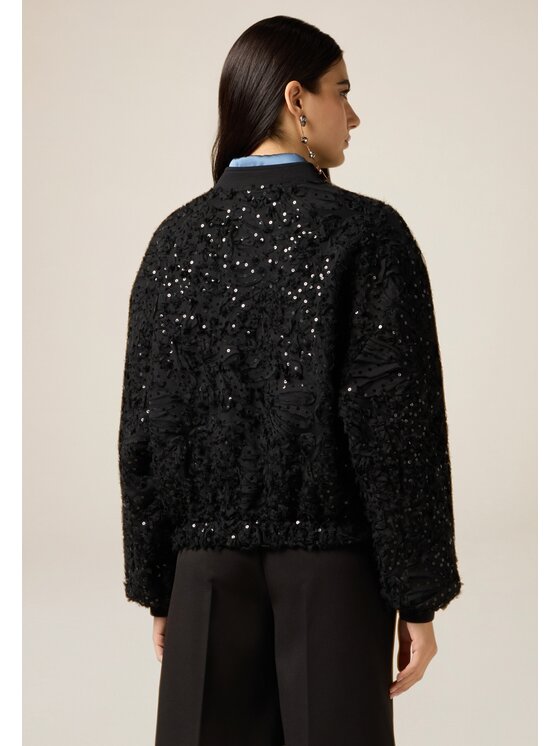 Oltre Oltre Cappotto invernale 8012E000189N033 Nero Over Fit