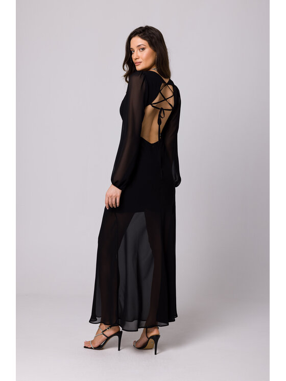 Makover Makover Vestito da giorno K166 Nero Regular Fit