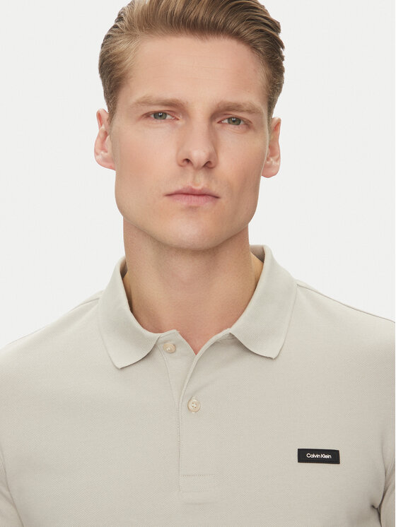 Calvin Klein Calvin Klein Polokošeľa K10K111196 Sivá Slim Fit