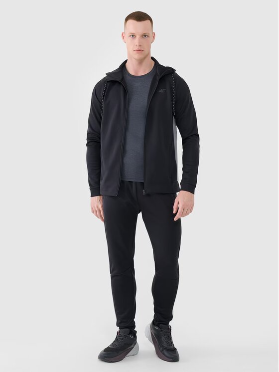 4F 4F Felpa tecnica 4FWSS25TFSWM513-20S Nero Regular Fit