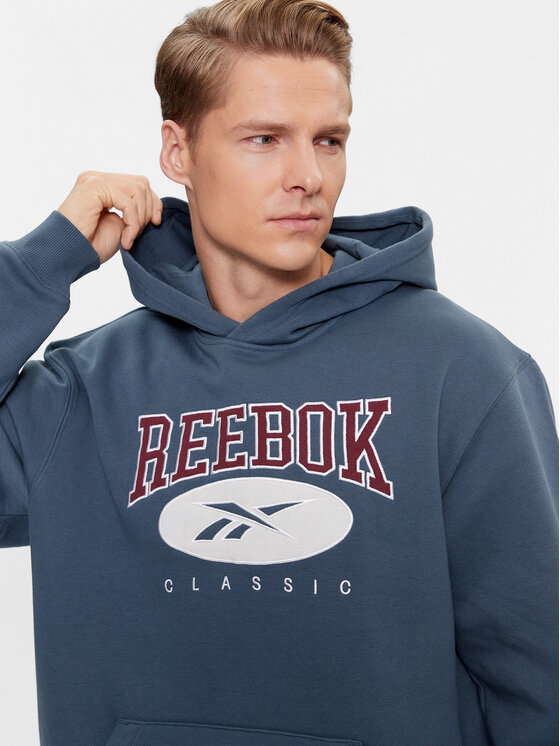 Felpa reebok shop blu e bianca