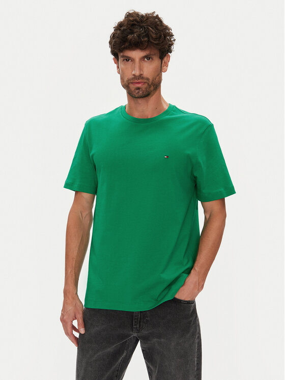 Tommy Hilfiger Tommy Hilfiger Футболка Ess Seasonal MW0MW39995 Зелений Regular Fit
