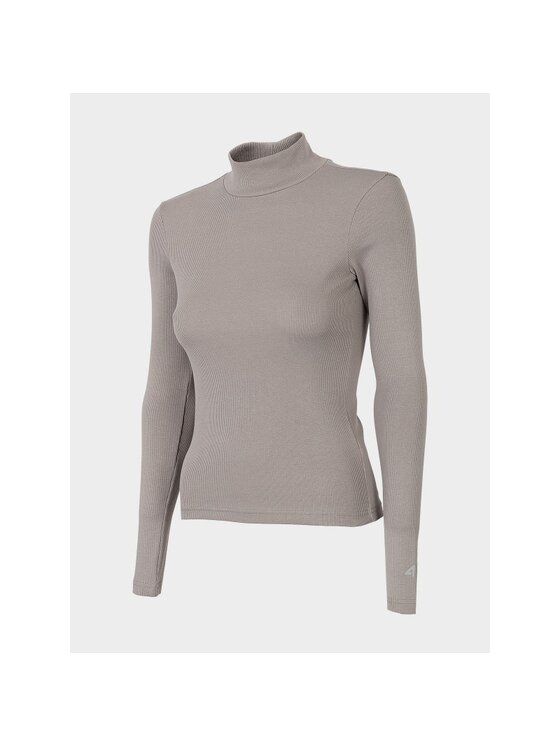 4F 4F Longsleeve H4Z22TSDL017-26S Szary Slim Fit