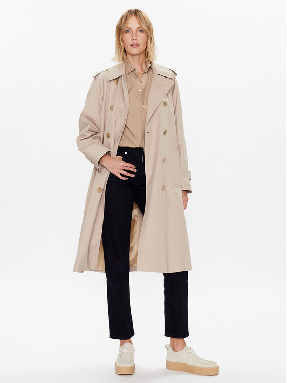 Tommy Hilfiger Tommy Hilfiger Tenchcoat WW0WW36960 Beige Regular Fit