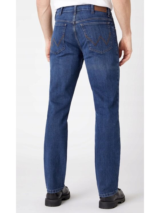Wrangler Wrangler Jeansy Straight Niebieski Regular Fit