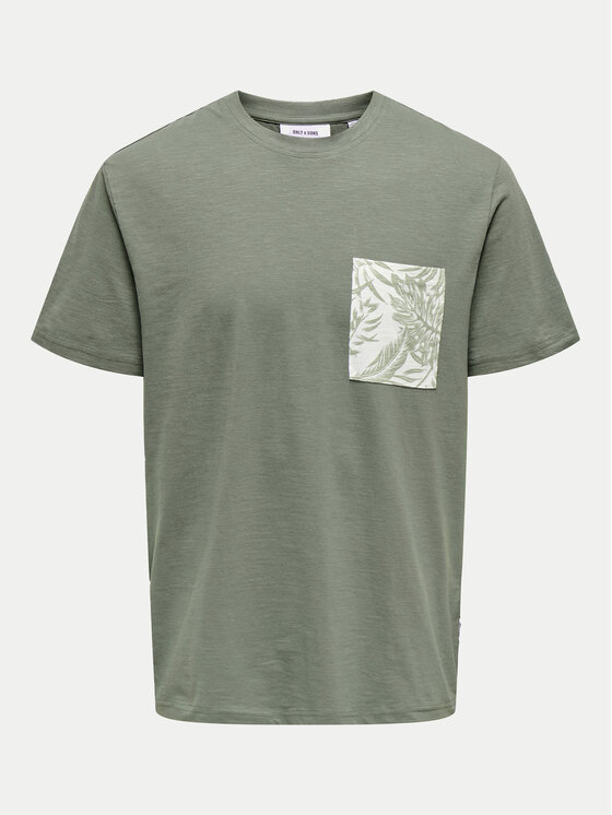 Only & Sons Only & Sons Tričko 22025286 Zelená Regular Fit
