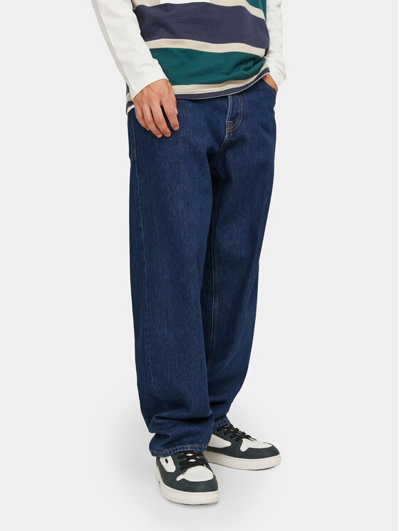 Jack&Jones Džínsy Eddie 12249028 Tmavomodrá Loose Fit
