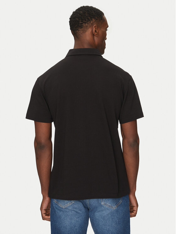 Calvin Klein Jeans Calvin Klein Jeans Тениска с яка и копчета Logo Tape J30J327240 Черен Regular Fit