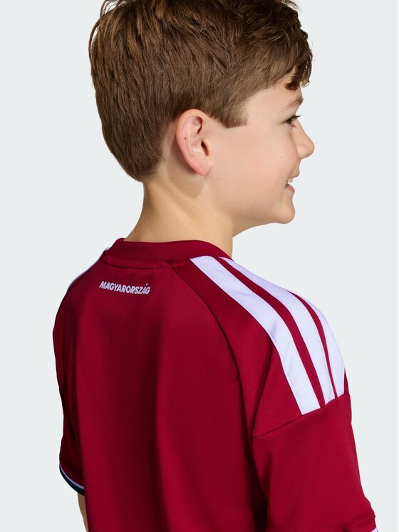 adidas adidas Koszulka techniczna Hungary 26 Home Kids Jersey Czerwony Regular Fit