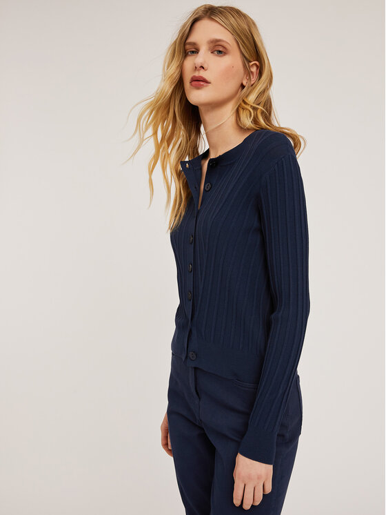 Motivi Motivi Cardigan M719W003296N034 Blu Slim Fit