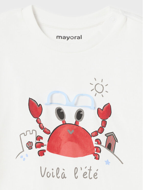 Mayoral Mayoral T-krekls 1026 Balts Regular Fit