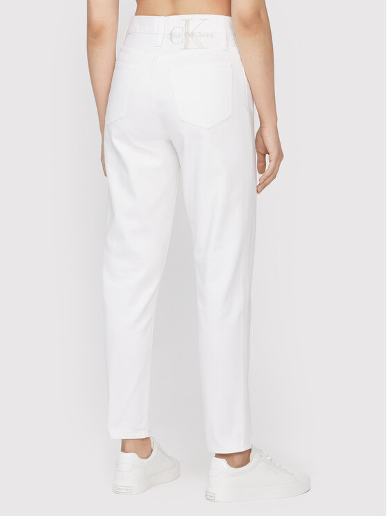 Calvin Klein Jeans Calvin Klein Jeans Jeansy J20J218514 Bílá Mom Fit