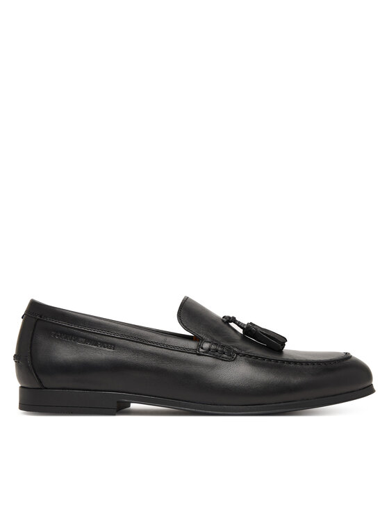Tommy Hilfiger Tommy Hilfiger лоуфъри с дебела подметка Flex Hilfiger Lth Tassel Loafer FM0FM05891 Черен