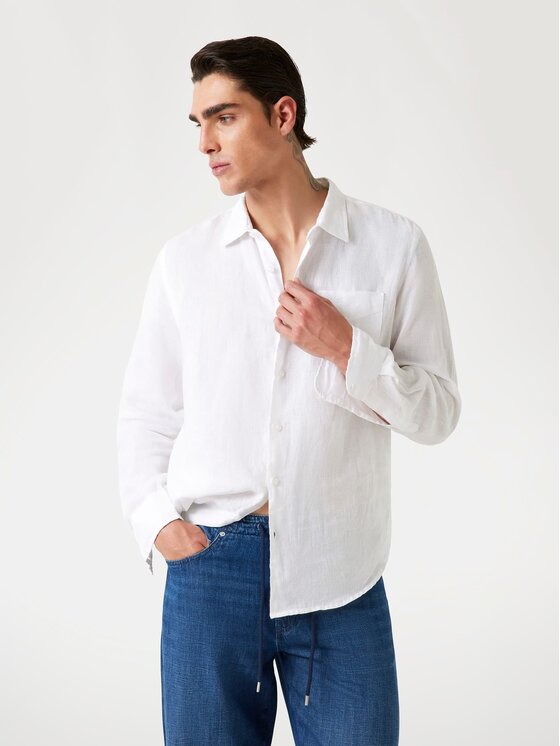 Guess Guess Koszula 176353 Biały Classic Fit