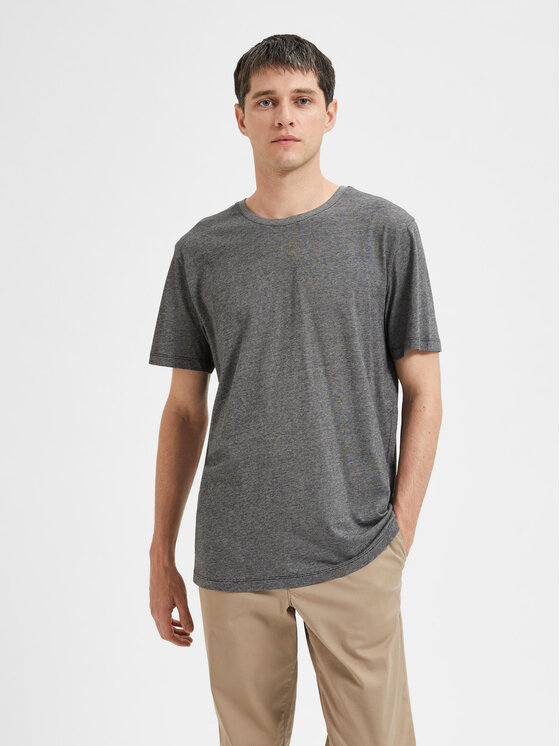 Selected Homme Tricou 16087843 Gri Regular Fit