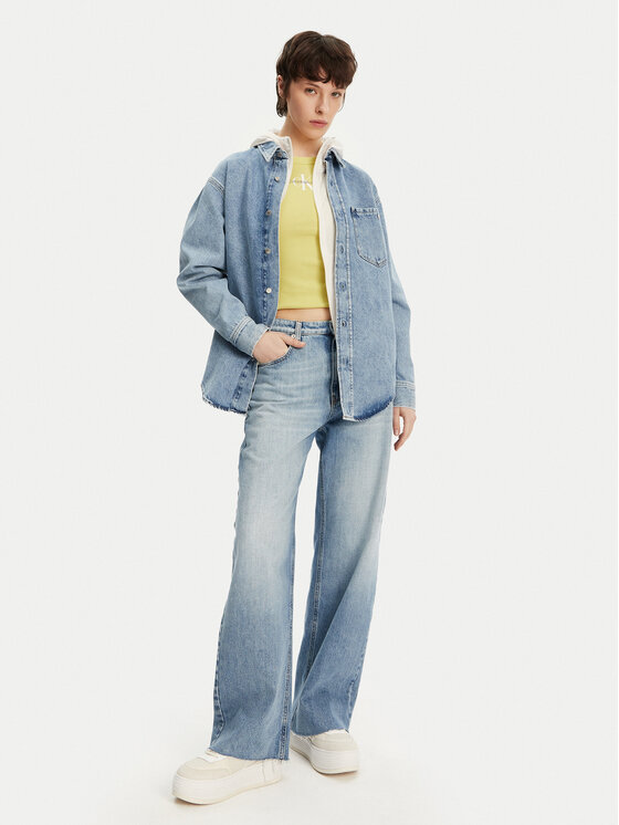 Calvin Klein Jeans Calvin Klein Jeans džínsová košeľa J20J225516 Modrá Relaxed Fit