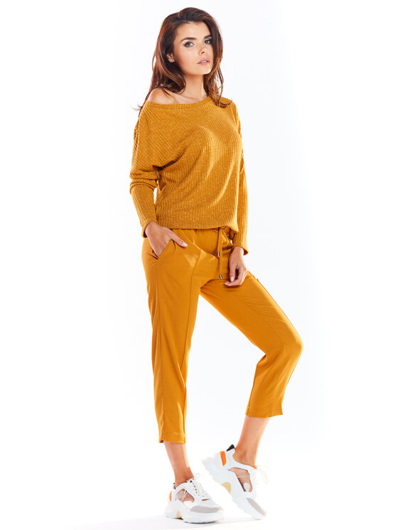 Awama Awama Maglione A333 Marrone Basic Fit