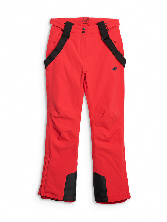 4F 4F Spodnie narciarskie SKIWEAR Czerwony Regular Fit